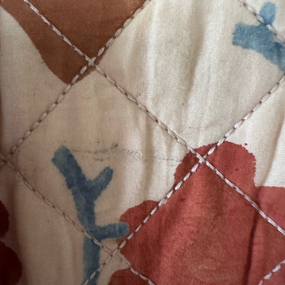 Christy Dawn Floral Quilted Bomber Jacket - Red, Brown, Cream - Picture 7 of 11